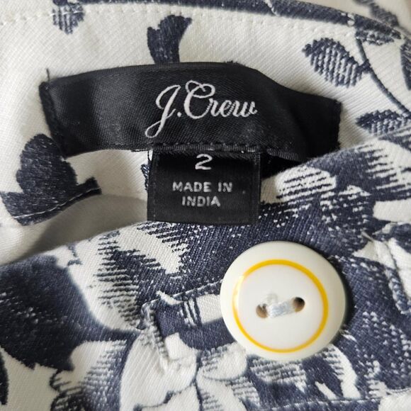 J.Crew Pencil Skirt | Black White Floral Botanical Print | Women’s Size 2 - Picture 3 of 5